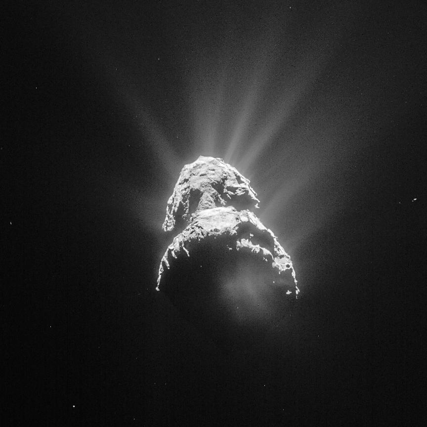 Recent images of comet 67P C-G taken by the Rosetta