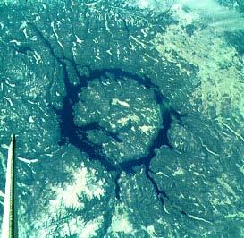 Manicouagan crater in Canada is a