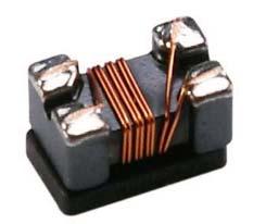 FEATURES Small wire wound chip inductor with ferrite core and 2 common mode lines.