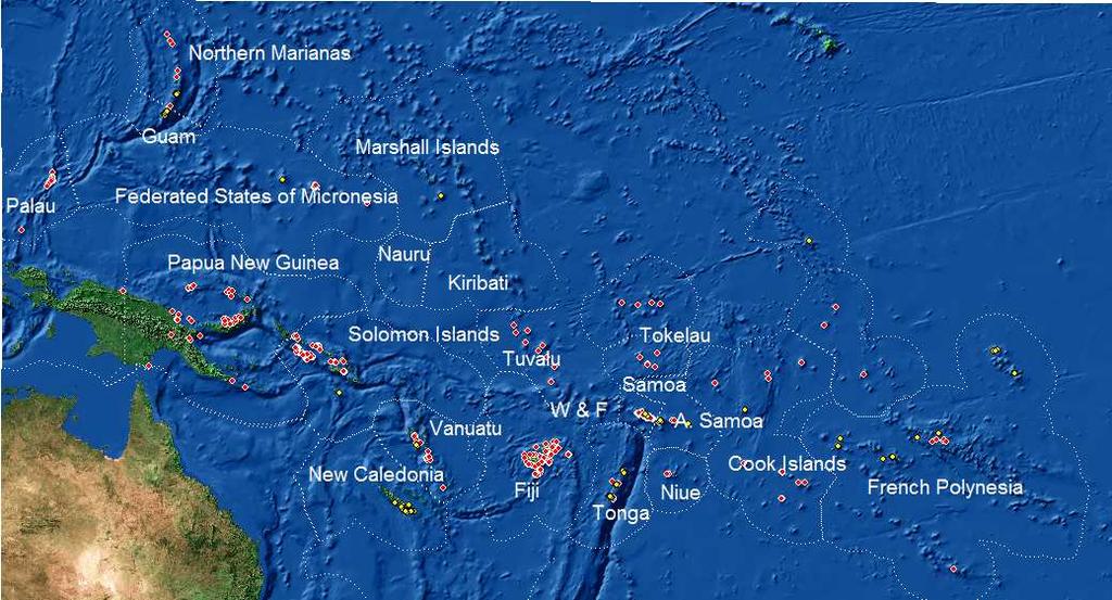 Marine managed areas of the Pacific 743 documented MMAs, those classified as locally