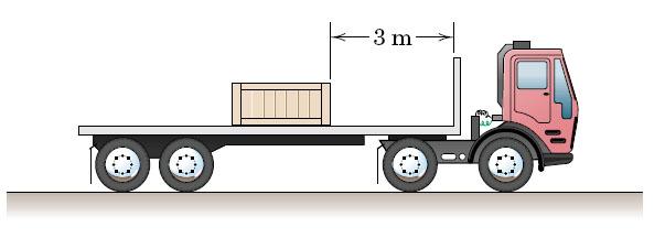 Section 4: TJW Force-mass-acceleration: Example 2 The truck comes to a stop from an inertial forward speed 70 km/h in a distance of 50 m with uniform deceleration, determine whether or not the crate