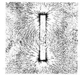 The field lines also show the strength of the field; tightly packed field lines indicate a strong magnetic field.