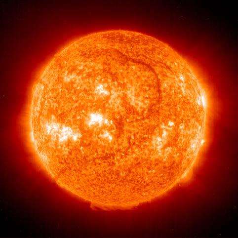 The Sun The sun s energy comes from nuclear fusion (where hydrogen is converted to helium) within its core.