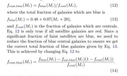 Assigning Galaxy Colours Satellites and centrals placed on placed on a representation of