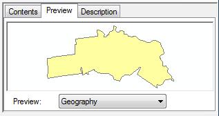 Right clicking on the shapefile and selecting Properties option in the pull down menu launches a Shape Properties window