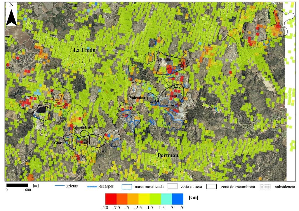 Earth Observation tools for mining impact assessment Ground deformation maps derived from Envisat satellite 2008-2010 Herrera et al.