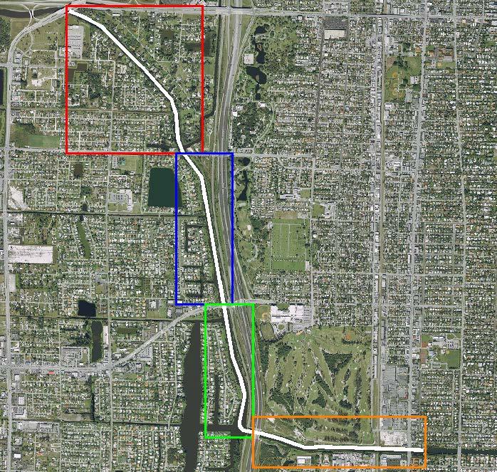 Location Map For the 2007 survey, the area only encompassed from Forest Hill Blvd. to S-155. Starting in 2008 the survey area covers the east side of Congress Ave.