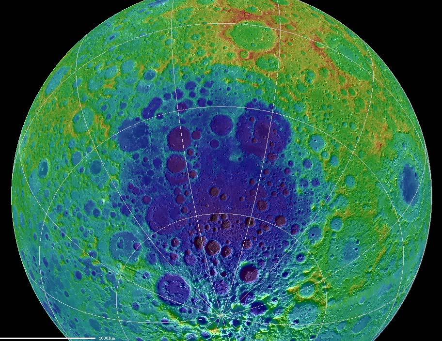 150 Contains within it numerous very large craters and several smaller impact basins 180 210 0 SPA Basin Chronology 240 LRO LOLA Laser Altimeter Jolliff et al.