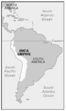 STATION 4 The Incas 1438 A.D. - 1533 A.D. The Inca learned to live in the high and rugged terrain of the Andes Mountains in what is now Peru.