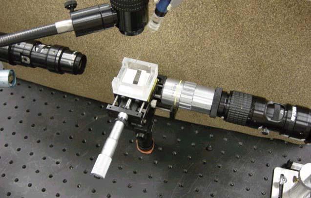 Experimental apparatus Liquid introduced via a Nanoliter pump tip Camera