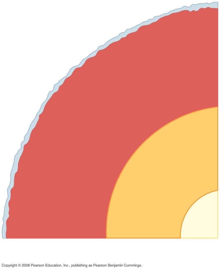 Fig. 25-12a Crust Mantle Inner core