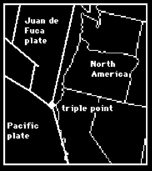 Describe the relative motion of the lithospheric plates of the western United States.