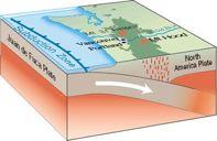 The Pacific Northwest is a tectonically active region due to the interaction of the North American Plate and a smaller plate known as the Juan de Fuca Plate.