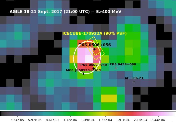 AGILE observation of IC-170922 31 AGILE detection over 2-days maps appeared again near T0 from the