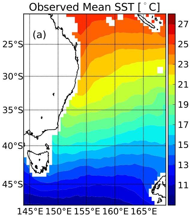 Southeastern Australia Recently, attention has focussed on marine climate change off of SE Australia due to its magnitude (surface waters warming nearly 4 times the global average rate) and the