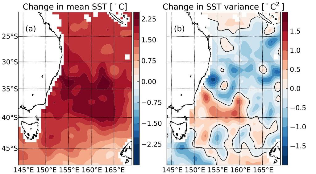 (2014b) developed a technique, a Bayesian hierarchical extremes model, to improve the (generally poor) estimates of extreme SSTs from global ocean and climate models.