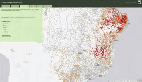 Conservation WWF mapped extreme weather events, rainfall, and drought in Brazil over three