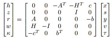 3. ADMM for the Homogenous Self-dual Embedding The Homogeneous Self-dual Embedding τ, κ: two non-negative and complementary variables