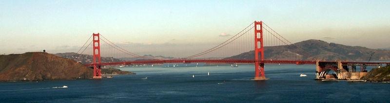 Pollution - Golden Gate Bridge San Francisco Concentration of aerosols in atmosphere, once was