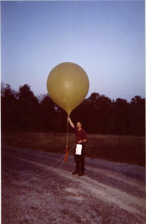 Weather balloons and radiosondes are at 00Z and 12 Z (7 pm and 7 am EST) Ground antennas receive the radioed signals as the balloon