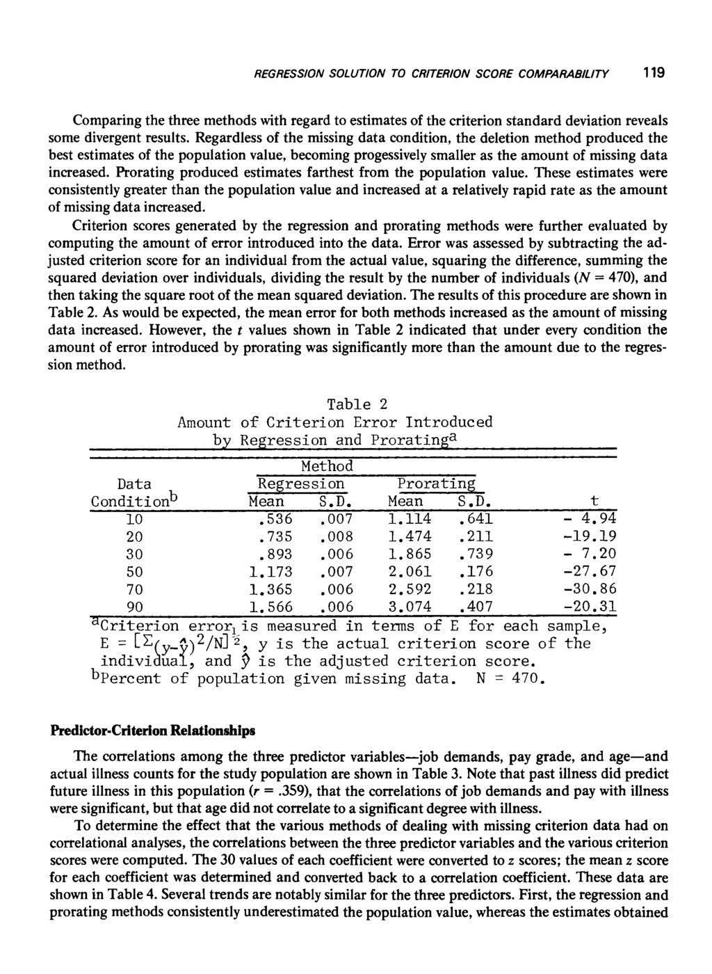 119 Cmparing the three methds with regard t estimates f the criterin standard deviatin reveals sme divergent results.