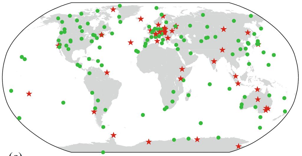 Global Network of the IGS GPS-only receivers Combined GPS-GLONASS receivers
