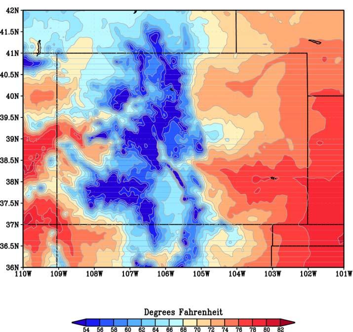 plains Temperatures creep upwards in the mountains