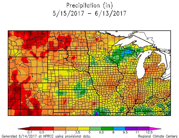 Last 30 Days Precipitation Wetter than normal conditions