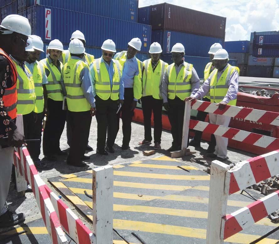 15 EWURA s Management team and other stakeholders looking at petroleum offl oading infrastructure at Mtwara port. as would be in Dar es Salaam- Chalinze.Mr.