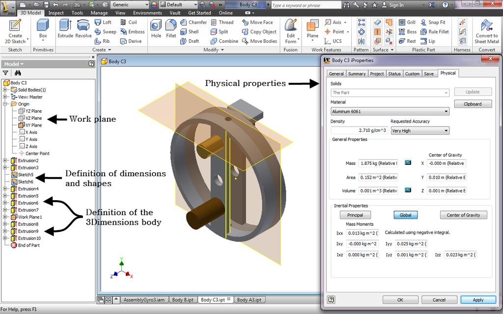 12 2.4 Computer aided design (CAD) modeling Autodesk Inventor Professional 1 is a 3D mechanical CAD design software for creating 3D digital prototypes used in the design, visualization and simulation