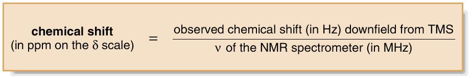 The Chemical Shift The following discussion is about protons, but applies to any NMR active nuclei.