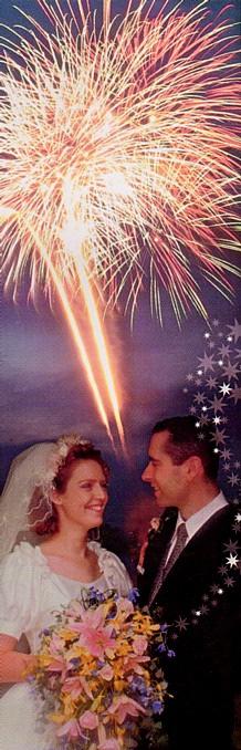WEDDINGS Imagine, as your truly magical day comes to an end, the sky is filled with spectacular fireworks to round off your day in a truly spectacular way.