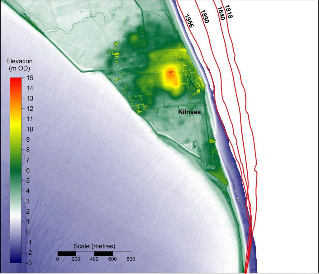 Digital Elevation Model of Kilnsea (LiDAR flown May