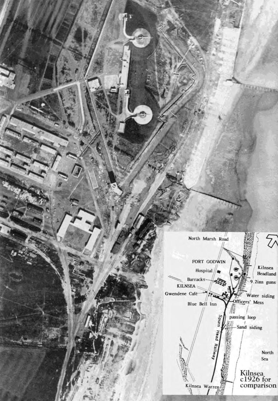 Aerial photograph of Fort Godwin, Kilnsea,
