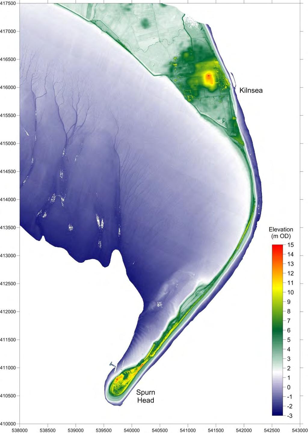 Digital Elevation Model of Kilnsea