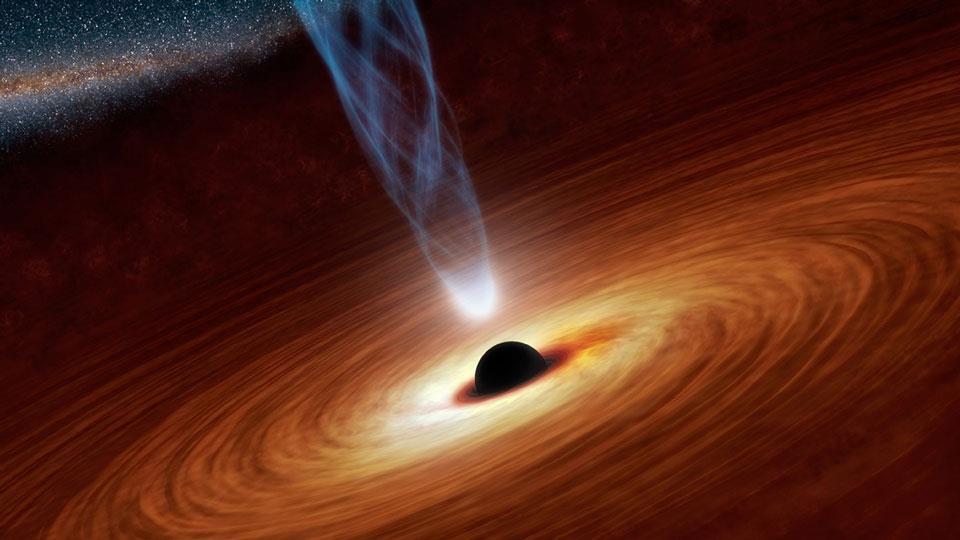 Often there are huge black holes at the centre of galaxies The black hole is