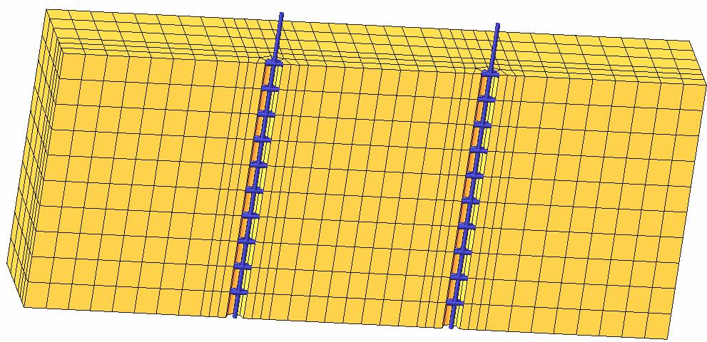 3D Finite Element Study Soil was modeled using BrickUP (8-node) element with pressure-dependent