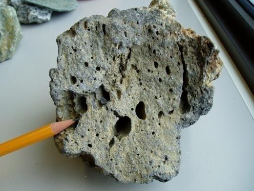 quickly, formed fine mineral