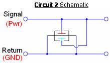 The Circuit 2 configuration is a single ended application that utilizes two independent conductors.