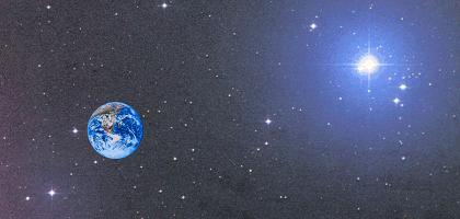 " δ p " 206, 265 d p $ # D p Proxima Centauri Ex.7: Proxima Centauri, the second closest star to Earth, is at the distance of 4.2 ly. If its diameter is 0.
