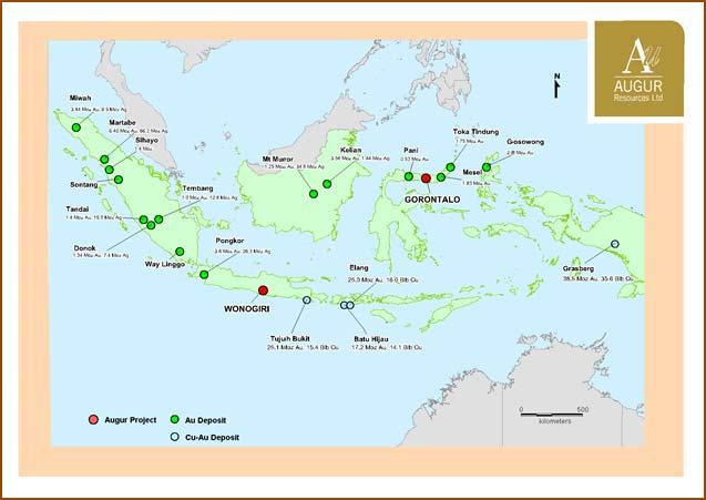 PROJECTS Augur Resources Ltd ( Augur or the Company ) is a resource development company, with a focus in Indonesia on the advanced Wonogiri Gold and Copper project in Central Java and exploration