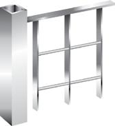 Round Pipe or tubing can be fabricated with your choice of post caps. Square Square tubing can be specified with any gauge to meet specific load capacities.