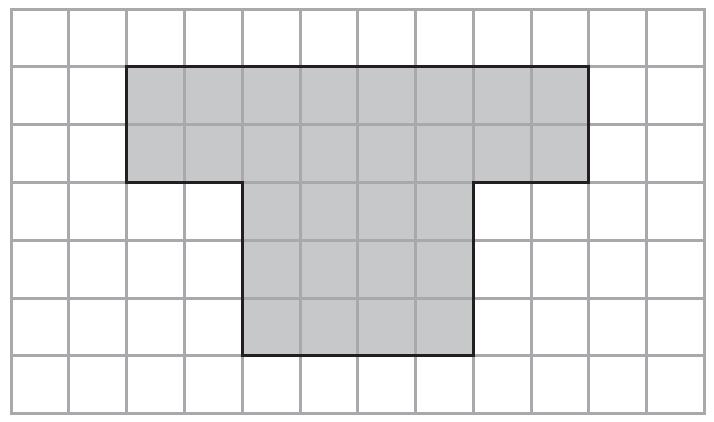 12. Here is a shaded shape drawn on a centimetre grid. (a) How many lines of symmetry does the shaded shape have?