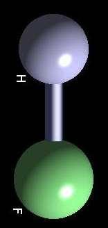An example of an ionic bond is hydrogen fluoride.
