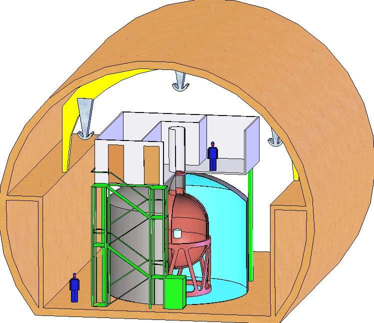 GERDA: Baseline design Clean room lock Water tank / buffer/