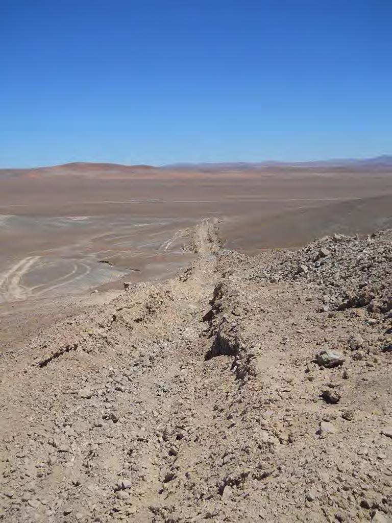 Figure 88: 2014 Trench dug by Kinross in the Cerritos Sur target area.
