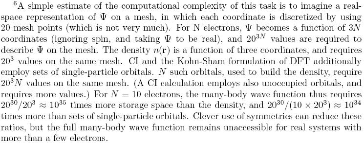 Computational Complexity: Many-Body Wave