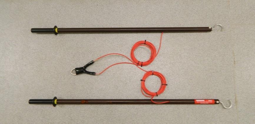 Minimum 0.8m (Fig 5) Discharge Stick. The Discharge Stick comprises two identical sticks minimum length 0.