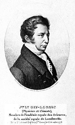 Joseph Louis Gay-Lussac (1778 1850) French chemist and physicist Known for his studies on the physical properties of gases.