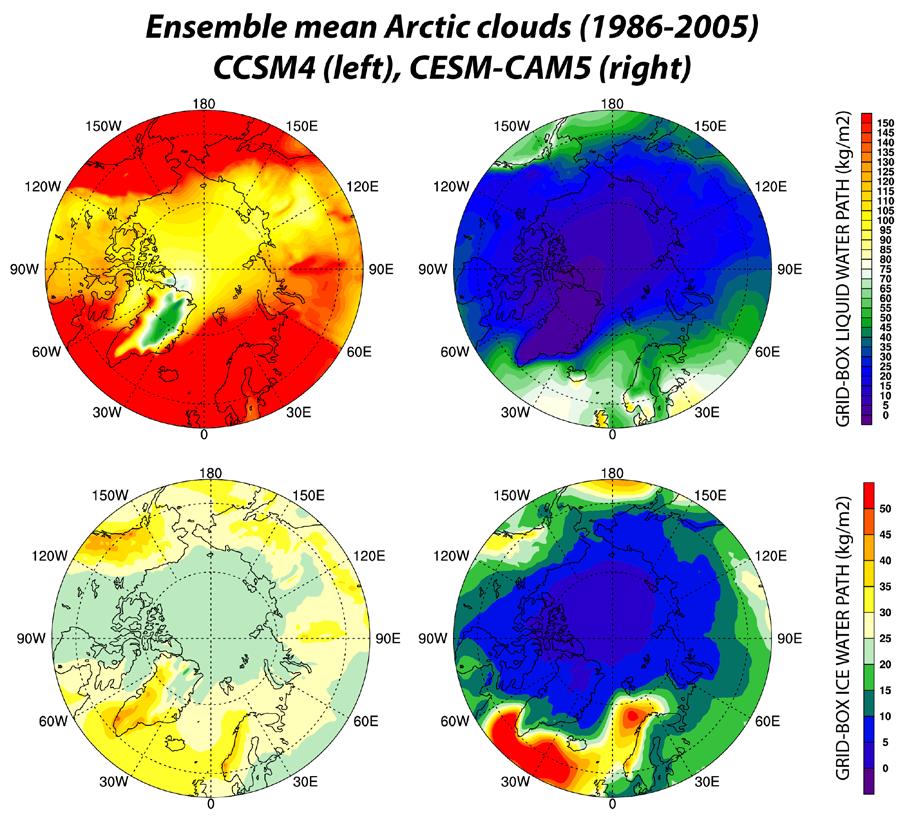 Evidence that Arctic cloud properties affect albedo feedbacks CESM-CAM5 has